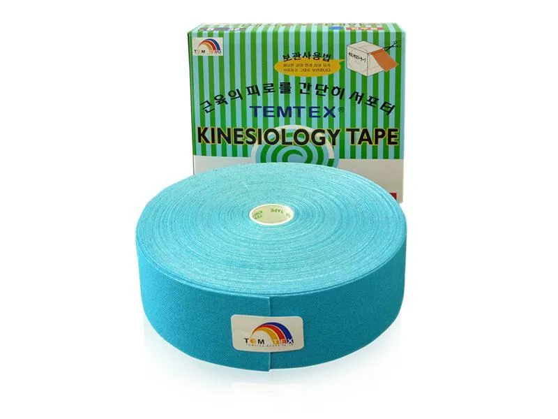 Temtex Kinesiologie tape - XXL - Blauw - 5cmx32m - Intertaping.nl
