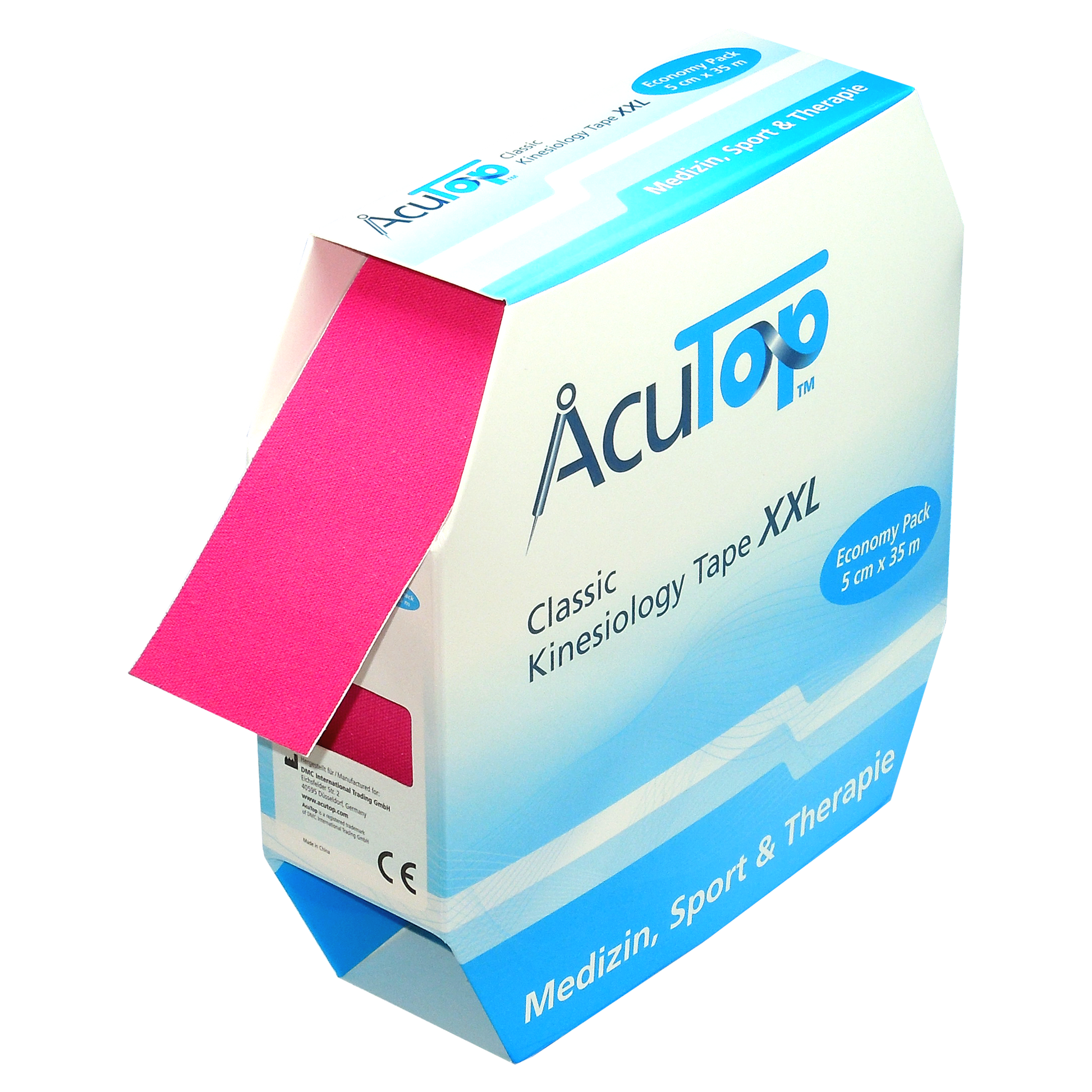 Acutop Classic Tape Jumbo - 5cmx35m - Roze - Tape voor de huid - Intertaping.nl