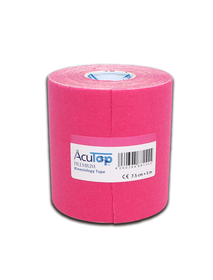 Acutop Premium Kinesiotape - Roze - 7,5cm x 5m - Intertaping.nl