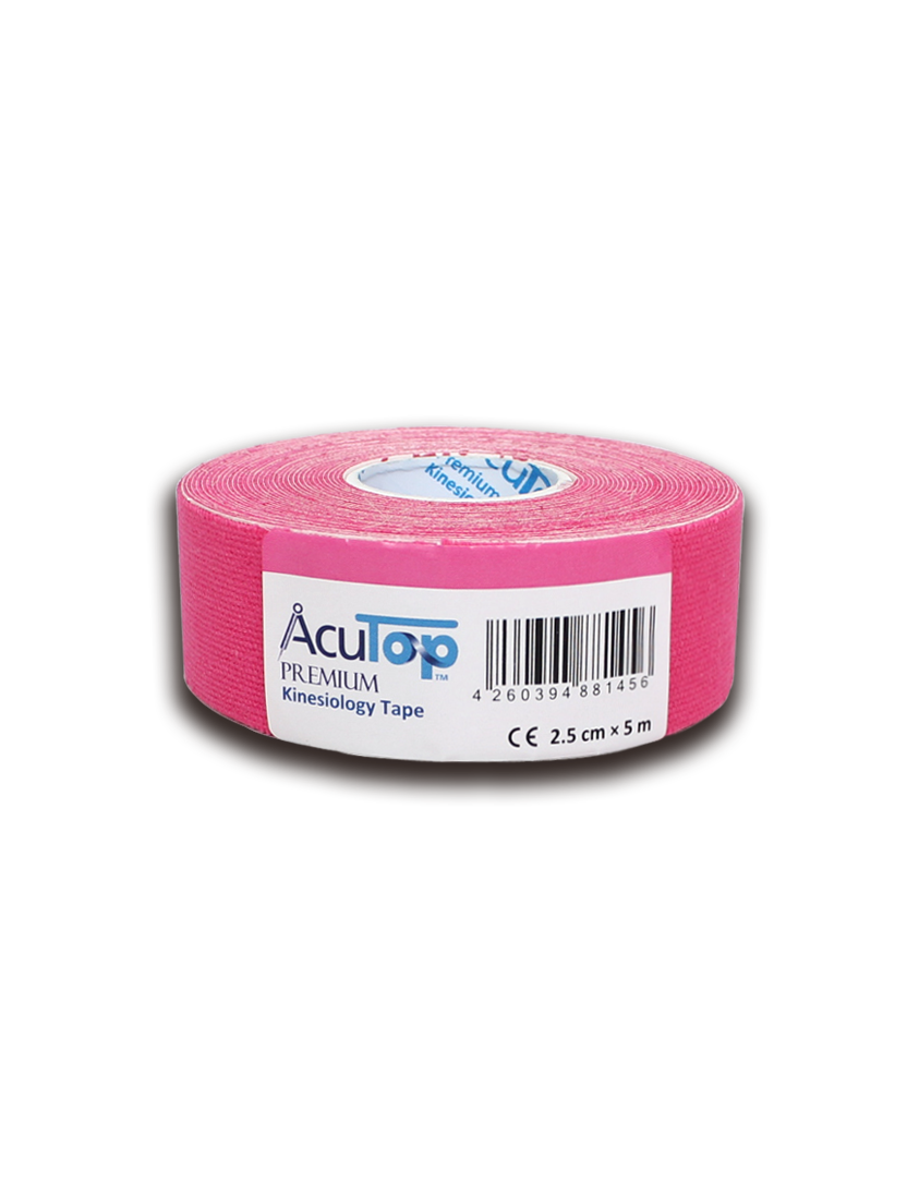 Acutop - Premium Kinesio Tape - Roze - 2.5cm x 5m - Intertaping.nl