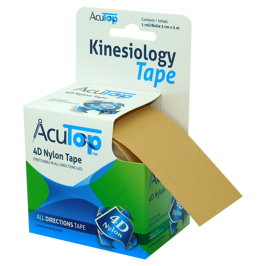 AcuTop® - 4D Nylon KinesioTape - Beige - 5cm x 5m - Intertaping.nl